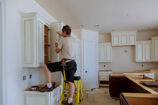 Kitchen island installation in Tampa by JMT Kitchen Cabinet